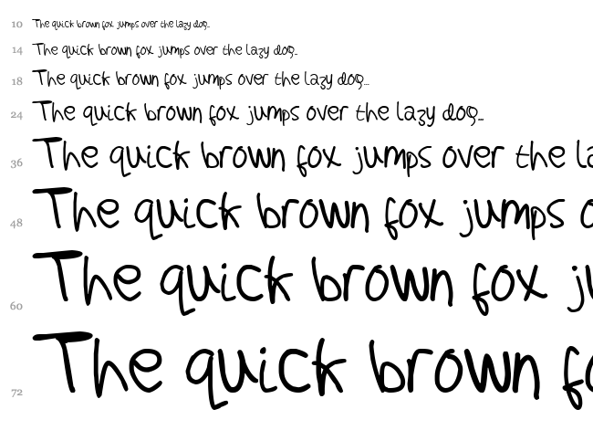 Adam Handwriting font waterfall